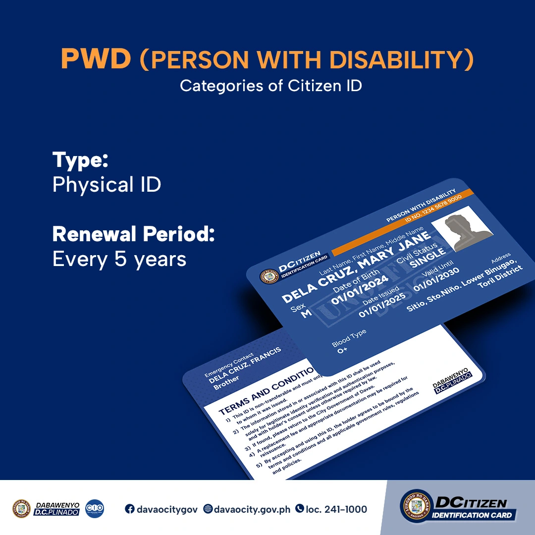 DCitizen ID for persons with disability